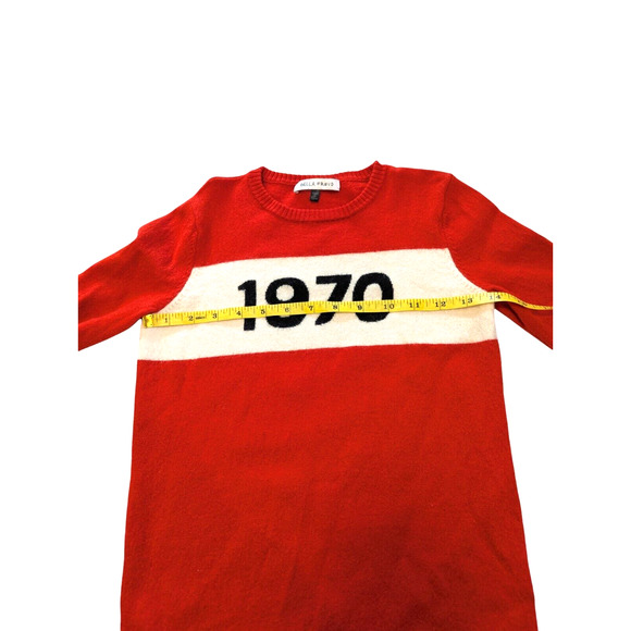 Women’s Bella Freud 1970 Merino Wool Jumper Sweater Top Size XS Red - Picture 7 of 9